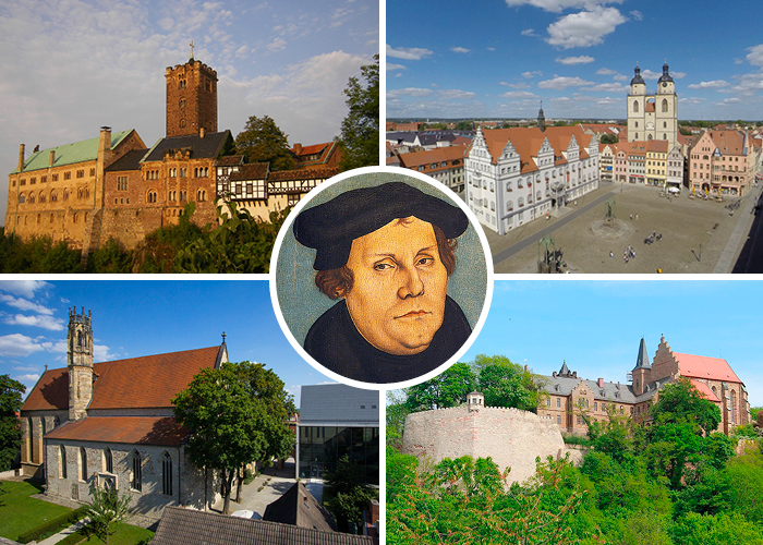 Fotocollage mit ausgewählten Lutherorten