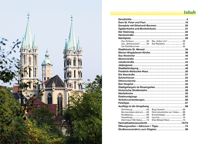 Eine Seite aus dem Stadtführer Naumburg